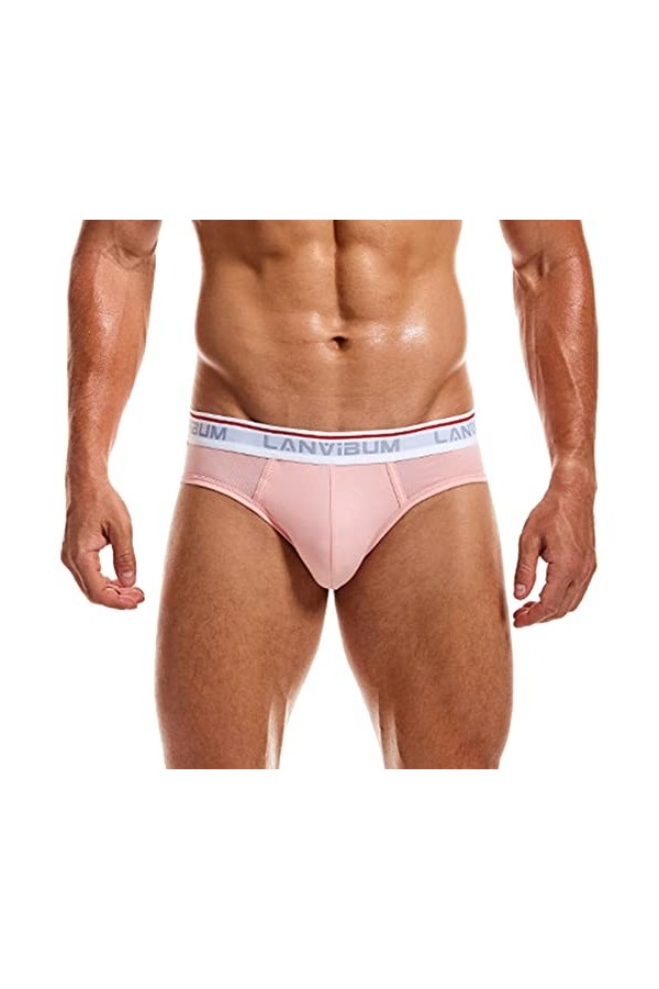 String Homme Sportif Tanga Thong ​sous-vêtement Élastique Taille Basse Respirant Confortable Underwear pour Hommes Support At
