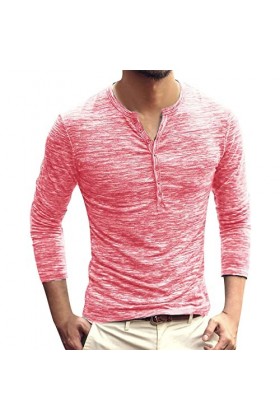 Chemise à manches longues pour homme - Avec boutonnière - Coupe droite - Style décontracté - Style décontracté - Style rétro 