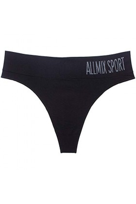 UOWEG Culotte Femmes rayées Sexy Sports Thong M-XL Taille sans Couture Minimaliste Bas Tenue Sexy Black, XL 