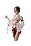 SINROYEE Costume de sorcière sexy pour femme - Kimono sexy robe rouge 