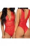 Lingerie sexy pour femme - Costume de cosplay - Lingerie érotique - Dentelle rouge - Sous-vêtements sexy - Lingerie sexy - En