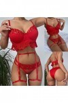 Lingerie Sexy Ensemble Femme 2 Pièce Vêtements De Nuit Sexy Ensemble Soutien Gorge et String Erotique sous-Vetements Dentelle
