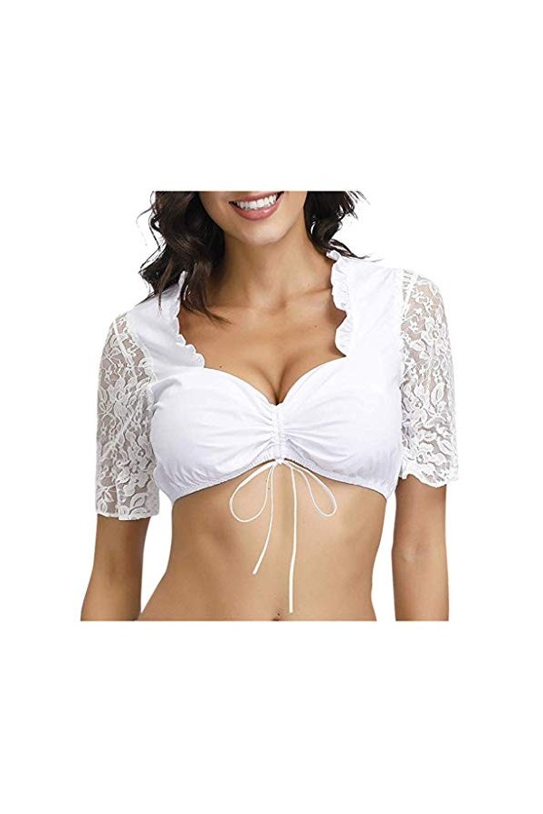 Ensemble de lingerie sexy pour femme - Pour lOktoberfest - Dirndl - Élégant chemisier pour femme - Dentelle - Lingerie sexy 