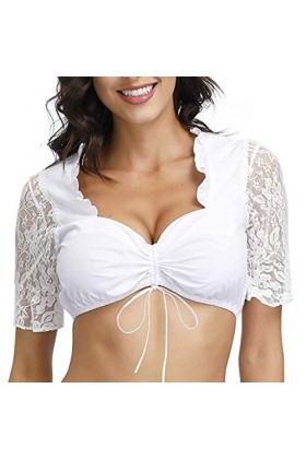 Ensemble de lingerie sexy pour femme - Pour lOktoberfest - Dirndl - Élégant chemisier pour femme - Dentelle - Lingerie sexy 