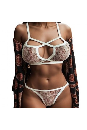 Zannycn Ensemble de lingerie sexy pour femme - Ensemble de lingerie érotique - Lingerie sexy - Ensemble soutien-gorge et culo