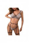 Zannycn Lingerie sexy sexy pour femme - Sous-vêtements sexy - Sous-vêtements sexy pour femme - Body érotique - Ouvert, Blanc.