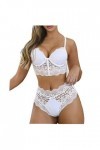 Lingerie Sexy Femme Coquine Hot - Soutien-Gorge et Culotte Sexy Teddy Sexy Hot Chaude Nu String Femme Sexy Chic Hot Ficelle C