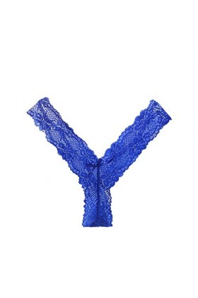 HELLORSOON Slip pour Femme Sexy Respirant en Soie Échancré String Ouvert Charmant Dentelle Coquine Body Lingerie sous-vêtemen