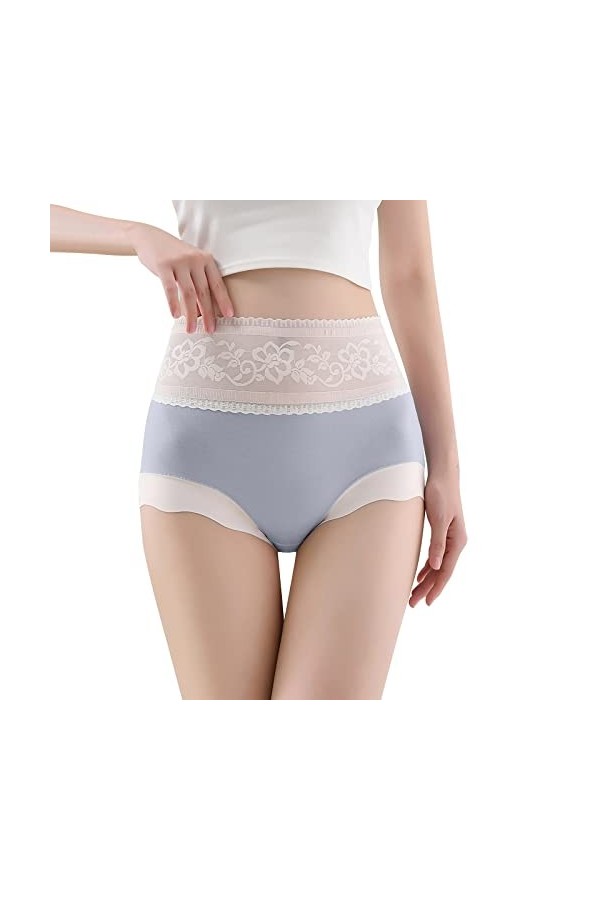 HUyydza Femme Culotte Taille Haute Femme Culotte Invisible Panty Invisible Panty Creux Respirant Slips Taille Moyenne sous-vê