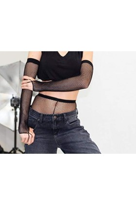 Leg Avenue 2019 Gants Un Doigt en Résille Noir Taille Unique EUR 34-38