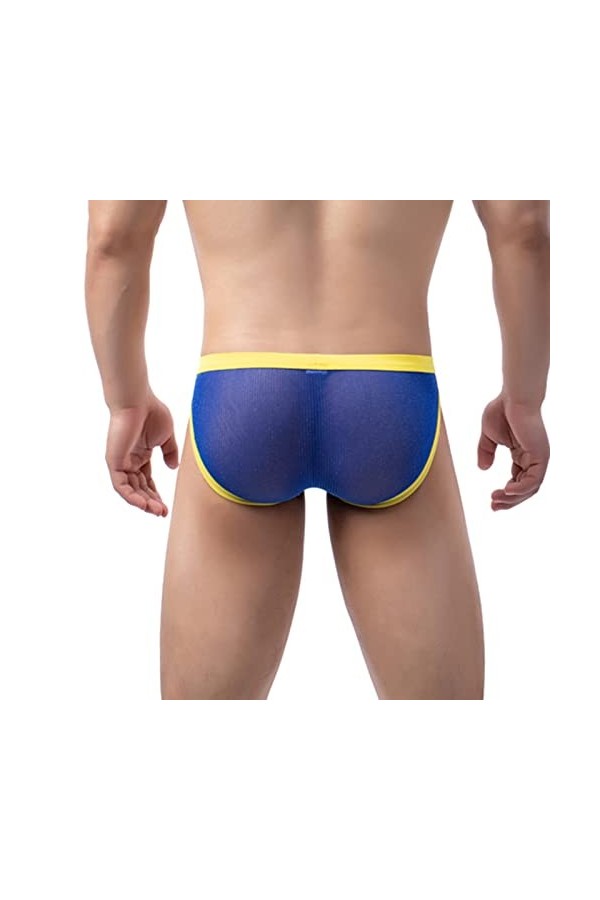 XIUH String Homme Sexy Transparent Slip de Bain Homme Moulant Brillant String Slips Slip érotique Ouverte Hot Homme Briefs Ba