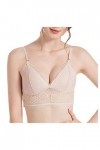 liaddkv Soutien-gorge ComfortSummer Sous-marin Thin Underwear-Cup Back Lace Féminin Femme Ensemble Sexy, beige, L