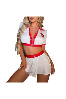 Boîte Incidence Ma Lingerie Sexy Stand Neck Zipper Spicy Girl Cos Game Wear Ensemble de sous-vêtements Amusants pour Femmes L