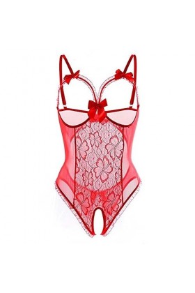 Lingerie Sexy pour Femme Pas Cher Hard Body Nuisette Ouverte Transparente Ouvert Secret Dessous Vetements Sex Valentin Rouge 