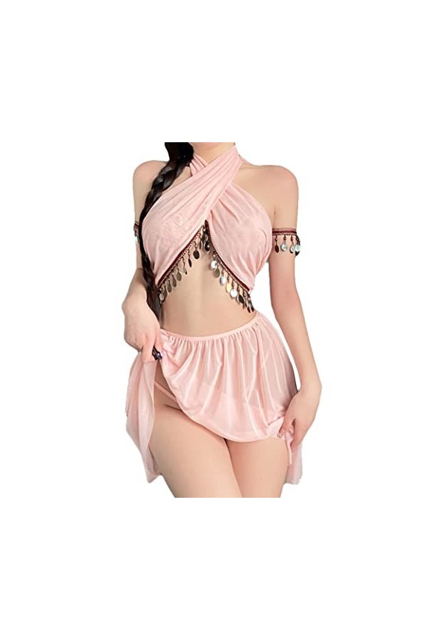 JasmyGirls Costume de soubrette sexy de princesse pour cosplay, costume de jeu de rôle, costume dHalloween