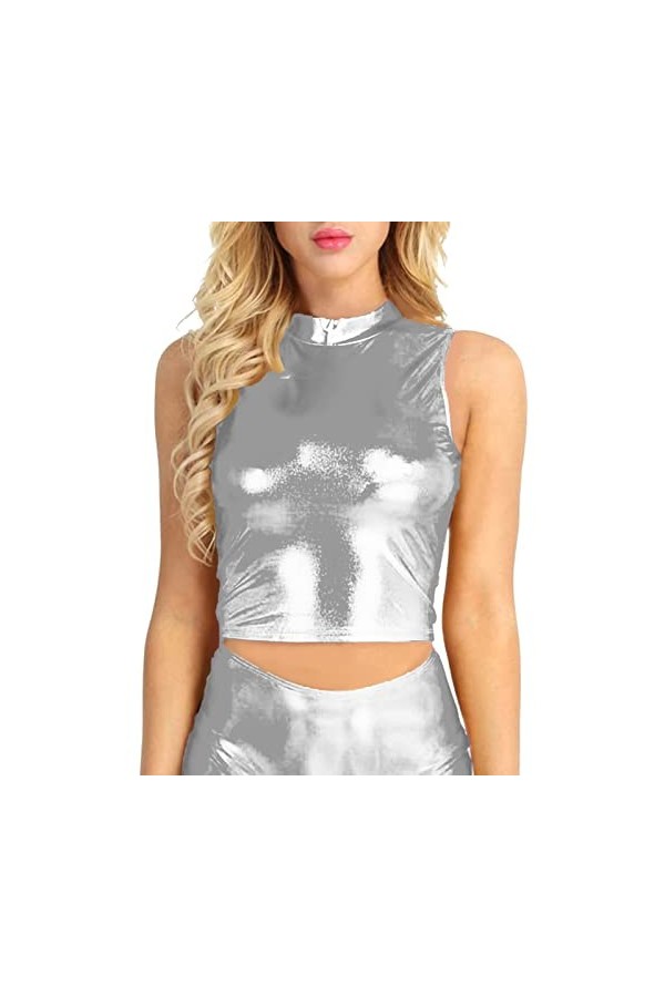 Lingerie Femme Sexy Ensemble Homme Sexy Hot y*2*k Gilet Sexy Sexy pour Femmes avec Un col Rond Court Lingerie Sexy Noire Sil