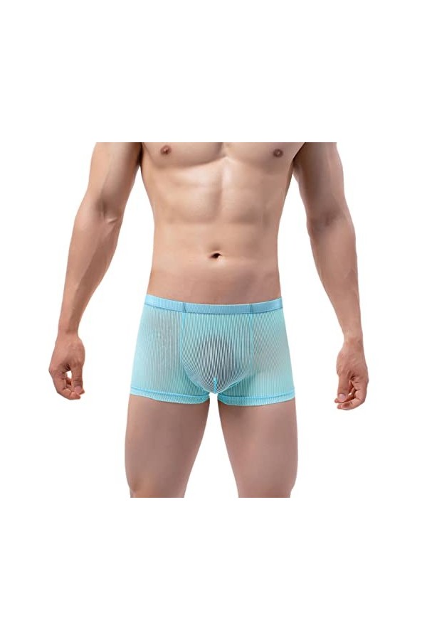Générique Boxer Homme Maillot de Bain Sexy Briefs Thong Hommes Solide Couleur Sexy Respirant Taille Basse Tricoté Pantalon De