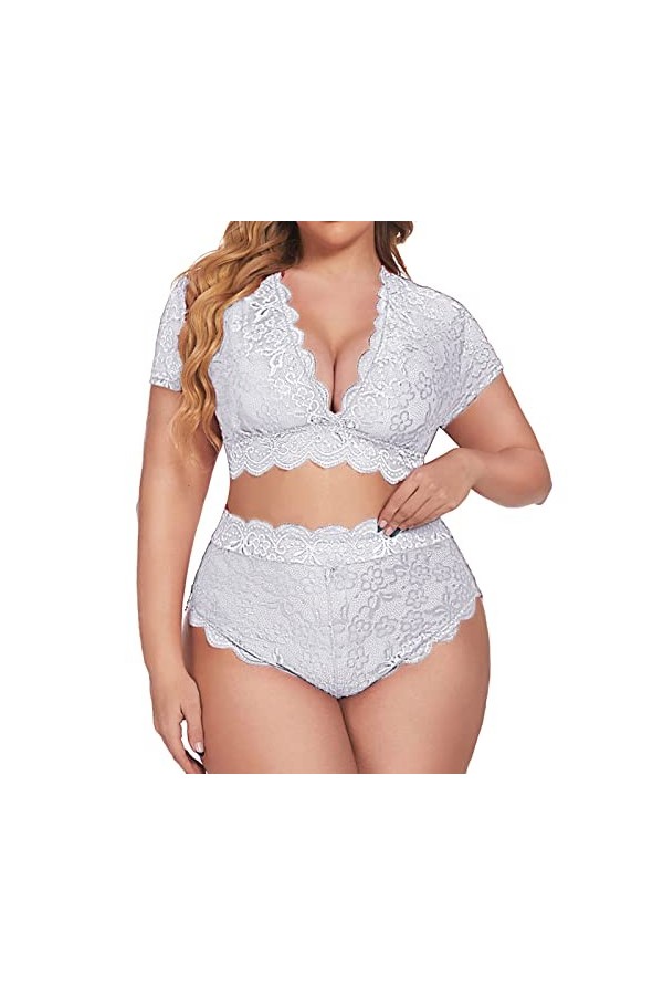 Femme Vêtements De Nuit 2 Pièce Lingerie Sexy Ensemble Dentelle sous-Vetements Erotique Ensemble Soutien Gorge et String Sexy