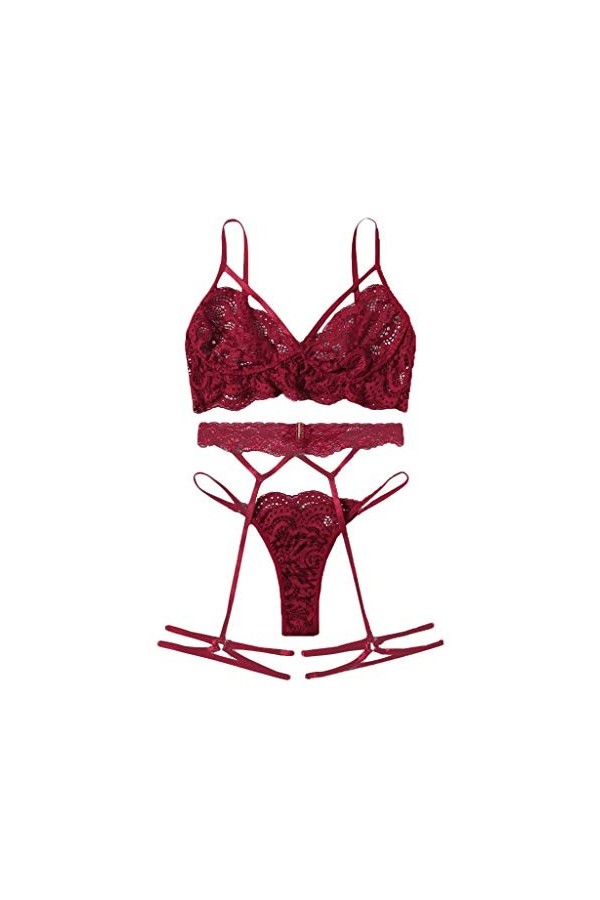 Lingerie Sexy Ensemble Femme Sexy Vêtements De Nuit Dentelle Ensemble Soutien Gorge et String 2 Pièce sous-Vetements Erotique