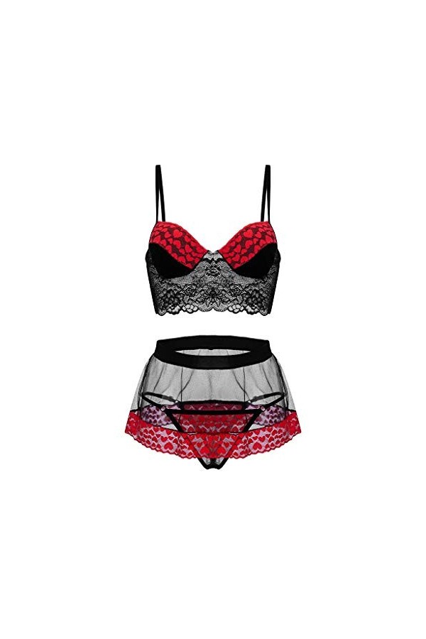 Lingerie Sexy Ensemble Femme Sexy Vêtements De Nuit 2 Pièce Ensemble Soutien Gorge et String Dentelle sous-Vetements Erotique