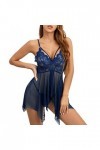 Lingerie Sexy pour Femme Femmes Dentelle Sling Évider Mince Sexy Tempérament Chemise De Nuit Lingerie Ensemble Lingerie Sexy 