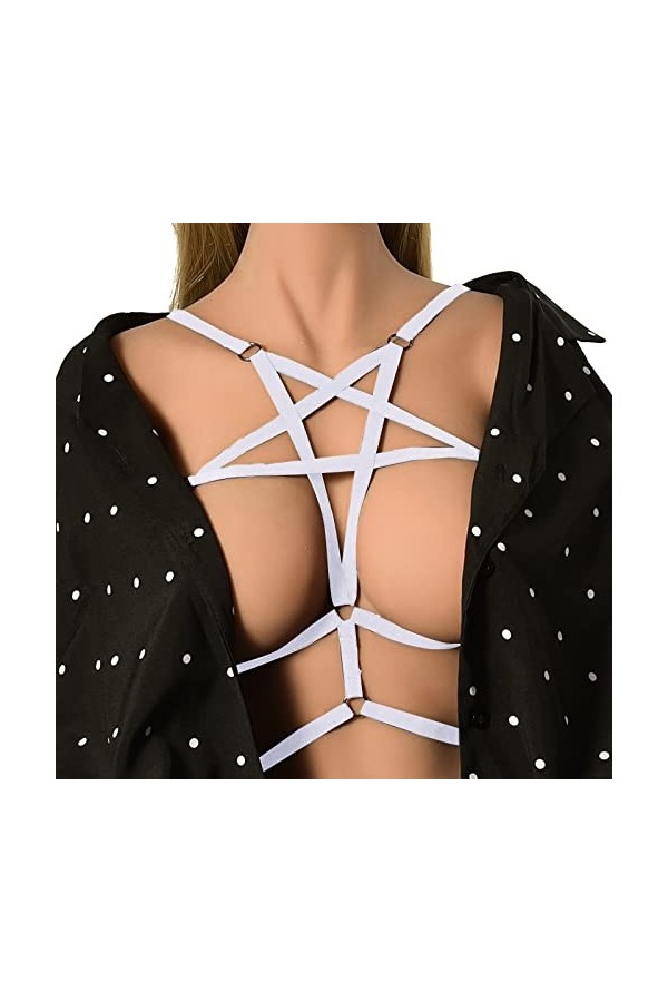 UOWEG Sangle de Soutien-Gorge Sexy évidée étoile à Cinq Branches Harnais sous-vêtements Main chaîne de Robe de Corps élastiqu
