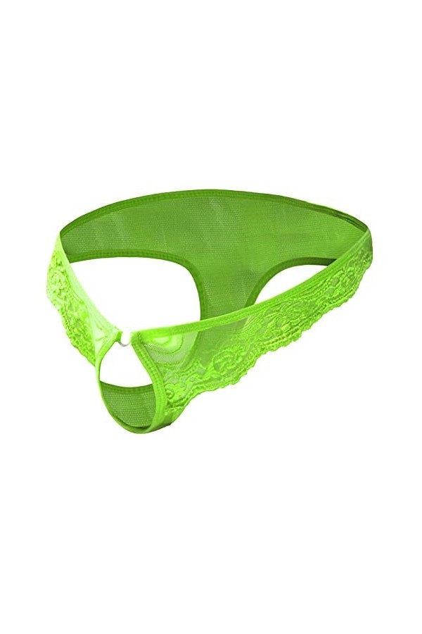 UOWEG sous-vêtements Amusants pour Hommes Maille Transparente Taille Basse Sexy G String Pantalon T Pantalon Implicite Linger