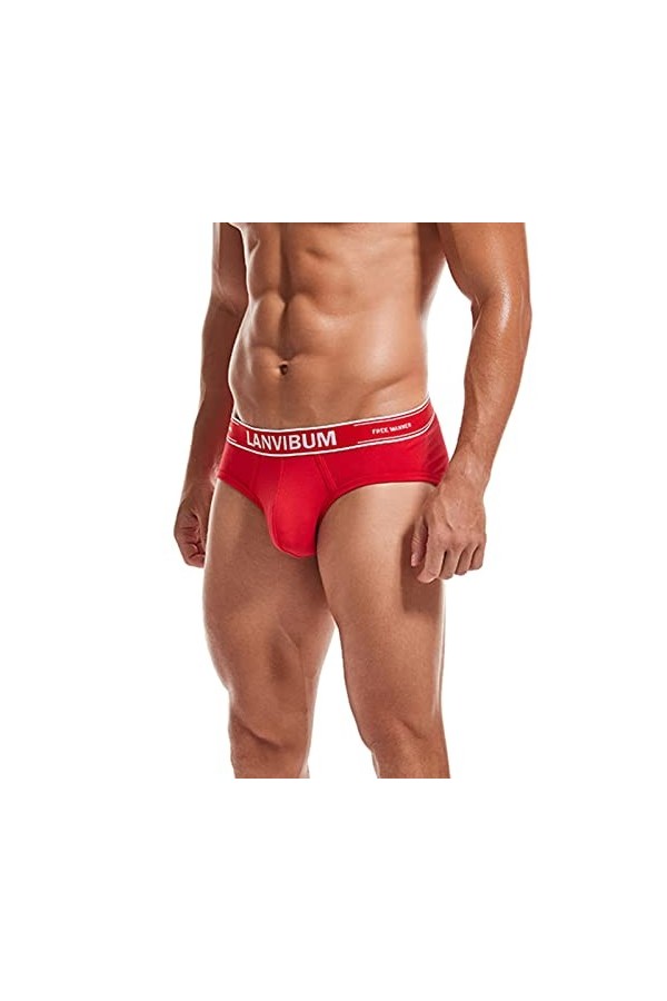 Knickers Sexy Ride Up Sous-vêtements pour homme, rouge, XL