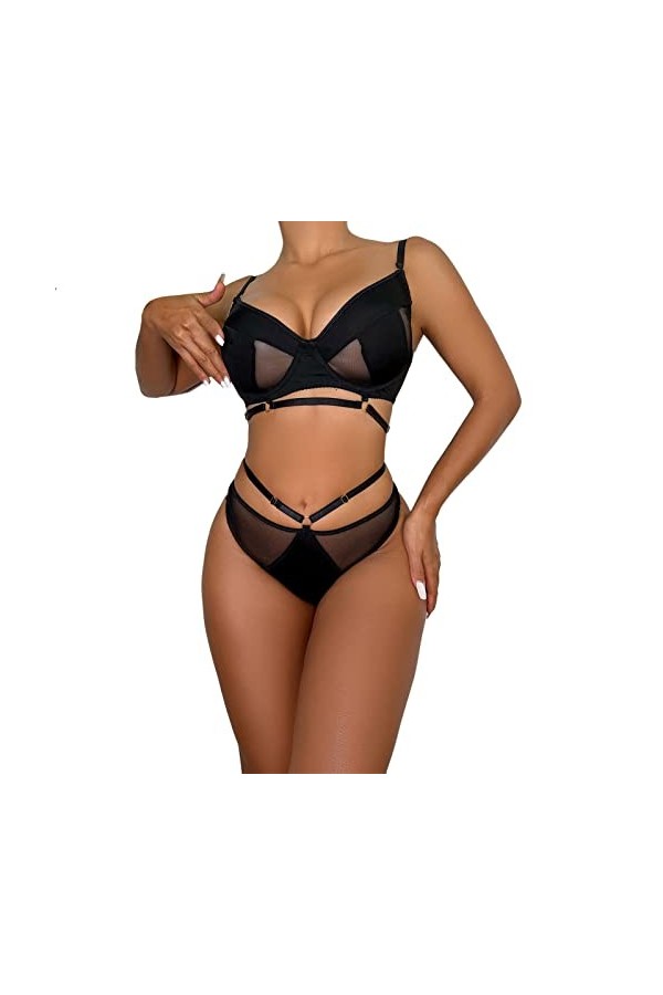 Lingerie Nuisette Femme Erotisme Harnais Robe Sexy Hot Grande Taille Body Nuisette See Through Clubwear Harness Nuit Body Sen