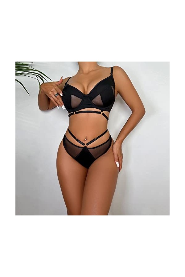 Lingerie Nuisette Femme Erotisme Harnais Robe Sexy Hot Grande Taille Body Nuisette See Through Clubwear Harness Nuit Body Sen