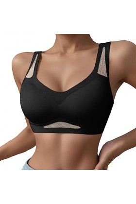 Brassière Femme Sexy Soutien-Gorge en Résille Élégant et Sensuel sans Coutures Effet de Dos Nu Jeu de Couleurs pour Petite Po