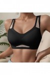 Brassière Femme Sexy Soutien-Gorge en Résille Élégant et Sensuel sans Coutures Effet de Dos Nu Jeu de Couleurs pour Petite Po