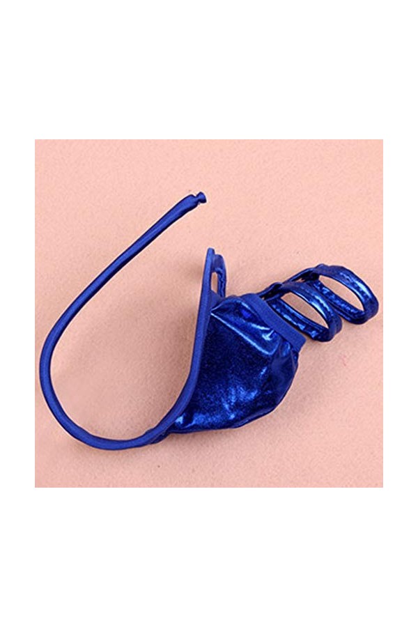 UOWEG sous-vêtements Briefs Traceless Entrejambe pour Hommes G-Strings Lingerie Sexy Une Enfance Lingère Blue, One Size 