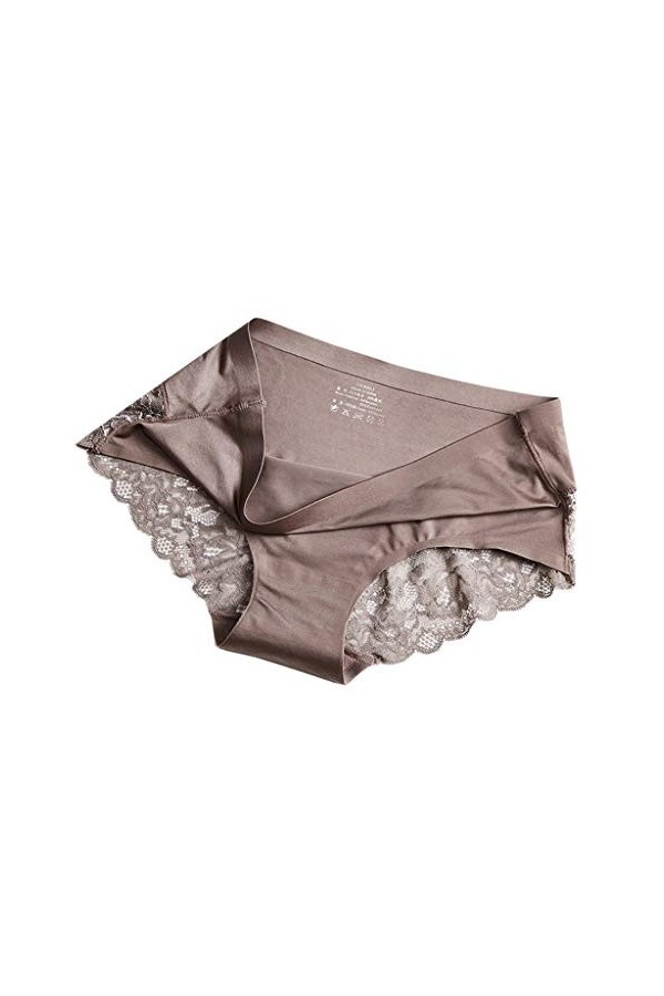 Culotte en dentelle pour femme - Lingerie sexy - Grande taille - Lingerie sexy, gris, XL