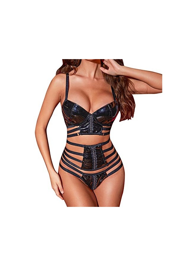 Lingerie de Noël sexy en dentelle lingerie sexy pour femme maille noire épissure femme sexy transparente sexy chemise de nuit