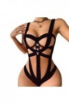 String Sexy Ensemble de Lingerie Sexy avec col de Soutien-Gorge évidé et Ceinture tissée pour Femme Ensemble Lingerie Sexy Ho