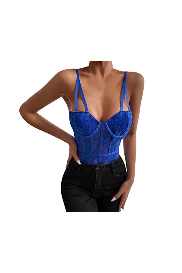 Nuisette Lingerie Femme Ouverte Erothique Ensemble Sissy Érotique Dentelle Nuisette Mini Robe Sexy Hot Fonds De Robe Col en V