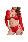 Femme Lingerie Sexy Ensemble 2 Pièce Ensemble Soutien Gorge et String Sexy Vêtements De Nuit Dentelle sous-Vetements Erotique