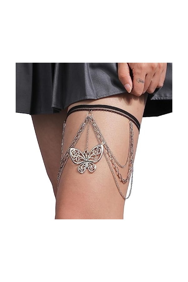 NRVTRE Sexy Dangle Cuisse Chaîne Chaude Filles Évider Jambe Corps Chaîne Bord Mer Discothèque Partie Corps Fournitures Cuisse