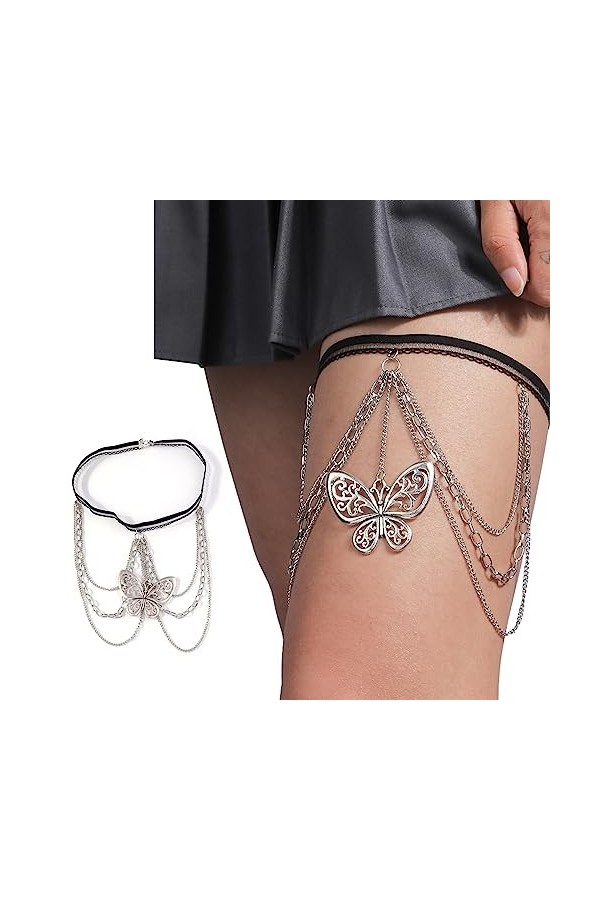 NRVTRE Sexy Dangle Cuisse Chaîne Chaude Filles Évider Jambe Corps Chaîne Bord Mer Discothèque Partie Corps Fournitures Cuisse