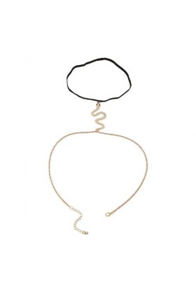 Chaîne de cuisse en forme de serpent brillant avec pampille - Style gothique - Porte-jarretelles - Tendance - Plage - Discoth