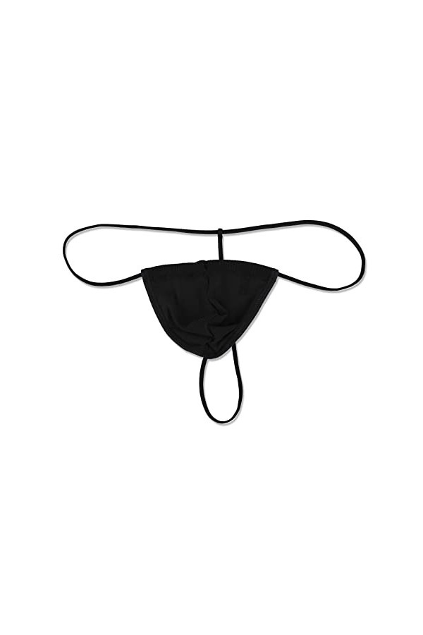 String en Coton pour Homme Glace Soie Maille Briefs Sexy Strings sous-vêtements T-Back avec Bulge Poche Slips String avec Gra