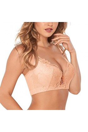 HANXIULIN Soutien-gorge pour femme - Fermeture avant - Sans armatures - Bretelles spaghetti - Respirant - Pour yoga et fitnes