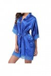 PANPANY Lady Lace Lingerie Costume de Nuit Pyjama Sexy Nightwear Satin Womens Lingerie Sexy Coquine Hot Blue, L 