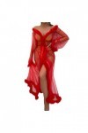 liaddkv Robe de nuit sexy en tulle - Robe de nuit longue - Robe de mariée - Lingerie sexy, rouge, S