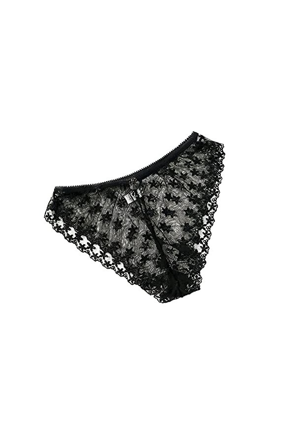 PANPANY Culottes pour Femme sous Vetements Sexy Multipack Tanga Slips Dentelle String Femme Culotte Soutien-Gorge Confortable