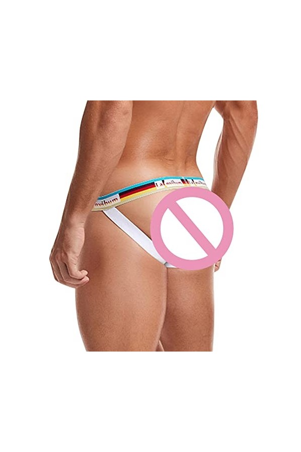 String Homme Transparent Slips en Maille pour Hommes Couleur T-Back Splice Pant Fashion sous-vêtements Sexy pour Hommes Homme