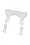 couvrez leéduisant porte-jarretelles blanc taille unique – Porte-jarretelles réglable pour bas lingerie avec pinces porte-jar