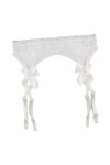 couvrez leéduisant porte-jarretelles blanc taille unique – Porte-jarretelles réglable pour bas lingerie avec pinces porte-jar