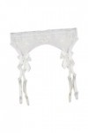 couvrez leéduisant porte-jarretelles blanc taille unique – Porte-jarretelles réglable pour bas lingerie avec pinces porte-jar